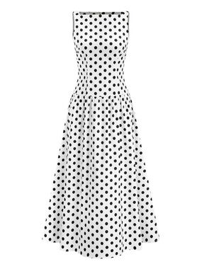 Commense NWT Polka Dot Sleeveless Midi Dress with Pockets | XS